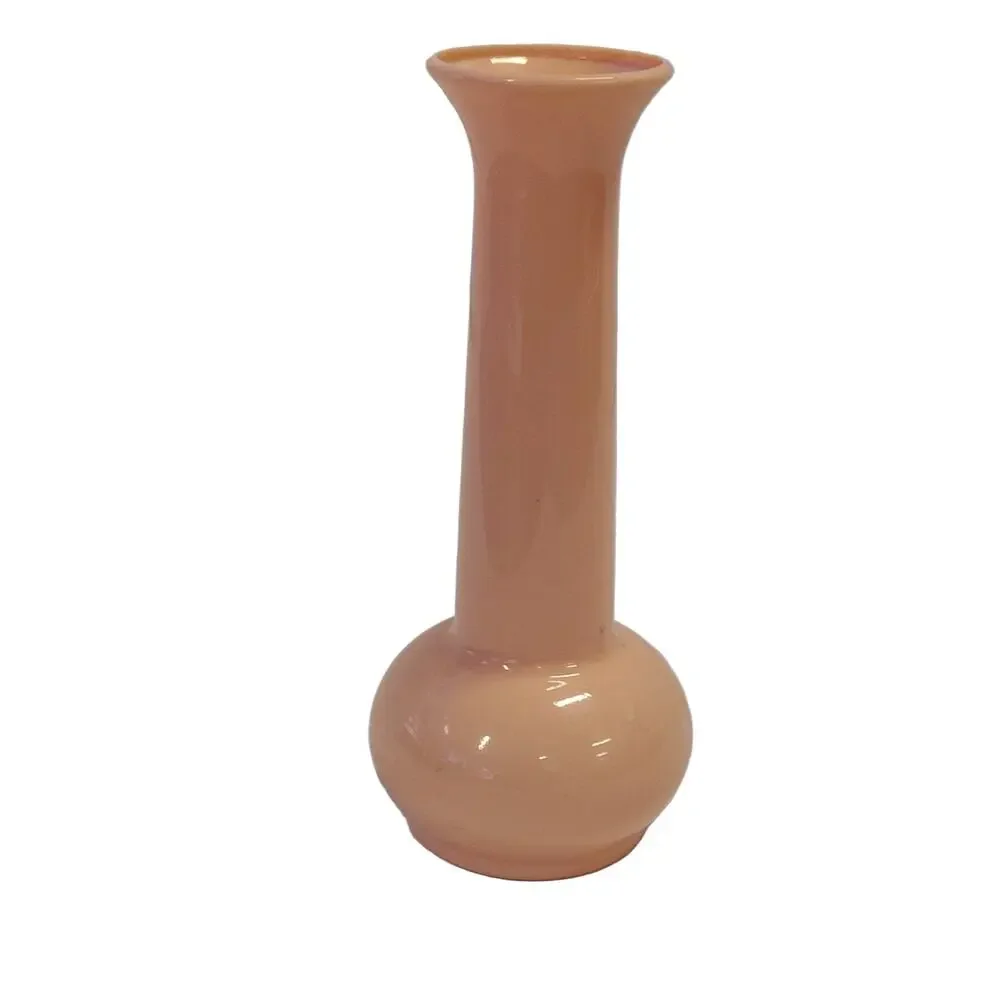 Anchor Hocking 24 Peach Glass Bud Vase Vintage Plastic